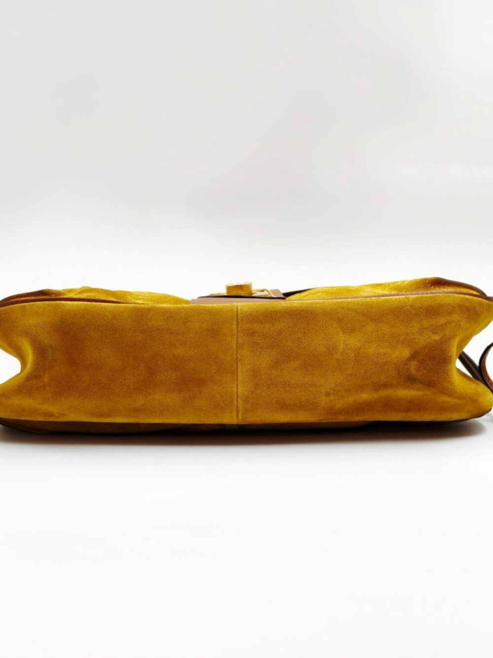 Chloé Suede Leather Shoulder Crossbody Bag Mustard Gold Medium - Picture 5 of 16